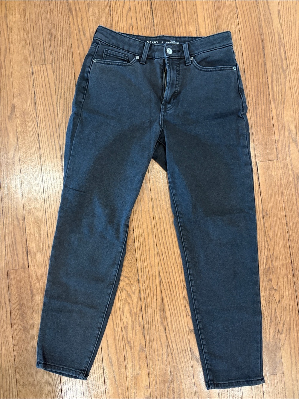 Old Navy Women’s O.G. Straight black jeans  built in warm 4